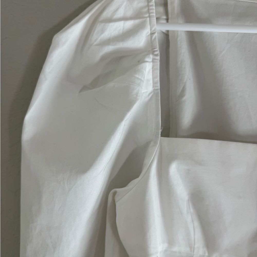 Vince White Square Neck Blouse Size 8 - Picture 3 of 14